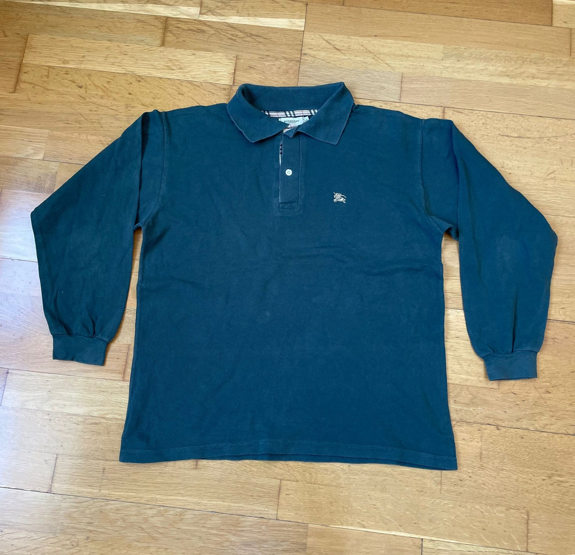 Burberry Polo Vintage Manga Larga — Talla L